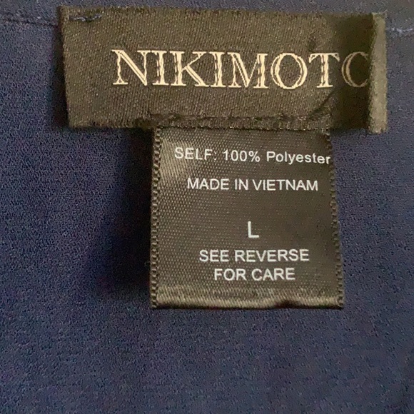 Nikimoto Navy Blue Top with Details Sz. Large - Picture 5 of 6